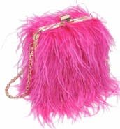 MODA LUXE Feathered Flair Evening Bag