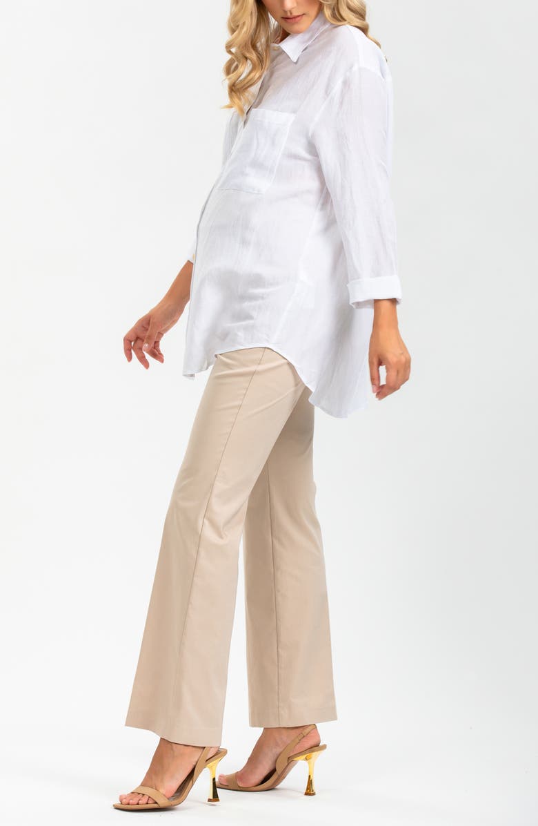 PIETRO BRUNELLI MATERNITY Kevin Flare Maternity Pants, Alternate, color, Desert