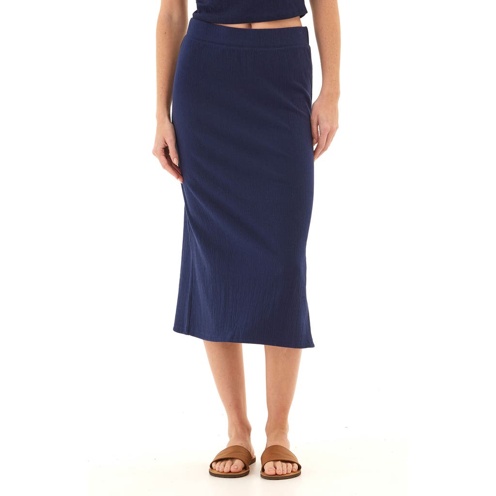 Threads 4 Thought Adella Textured Jersey Midi Skirt In Stargazer