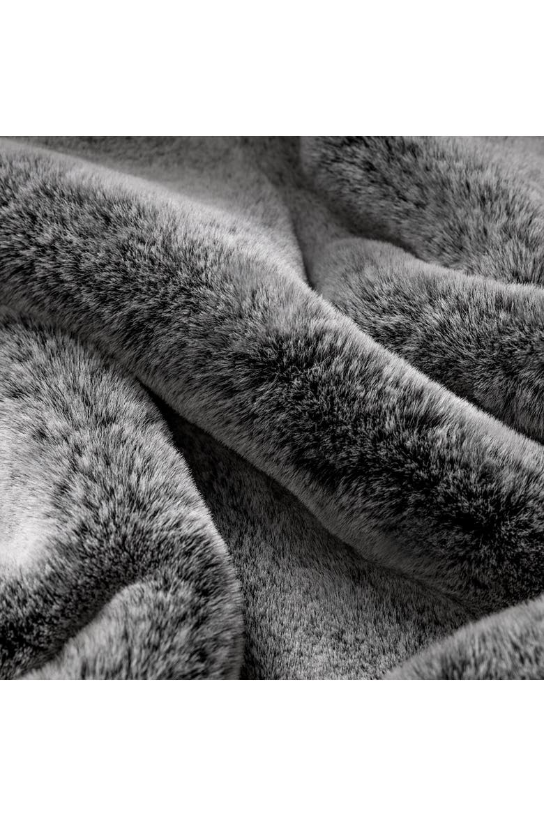Faux Fur Throw  Blanket, Alternate, color, Variegated Grey