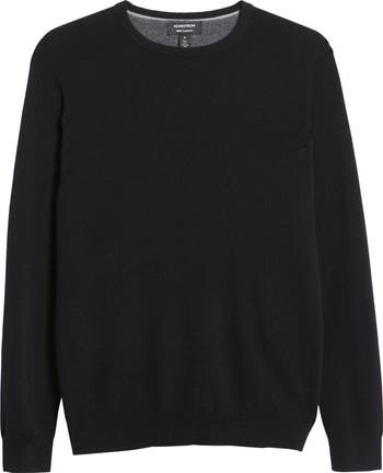 New Nordstrom Men's store Shop Cashmere Crewneck Sweater Black Size XL