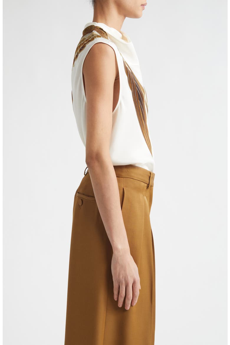 Arlie Silk Top, Alternate, color, IVORY GOOSE