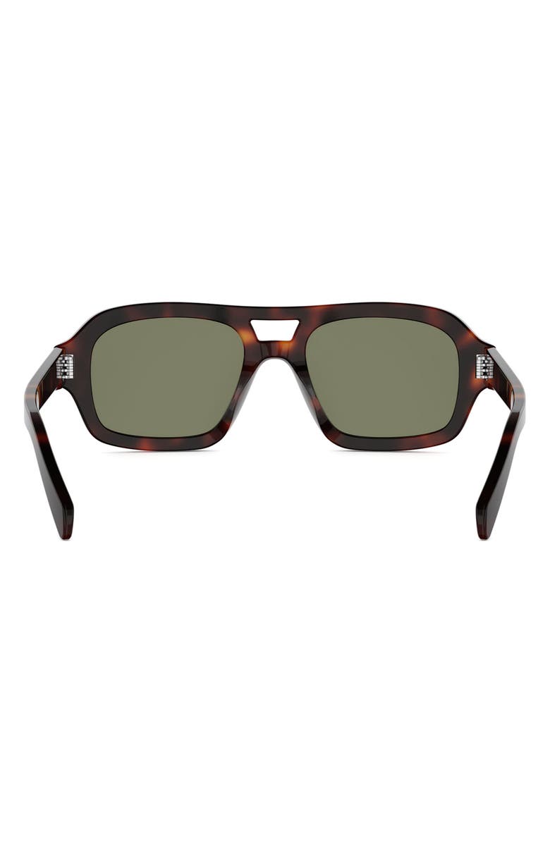 CELINE 3 Dots 53mm Pilot Sunglasses, Alternate, color, Dark Havana / Green