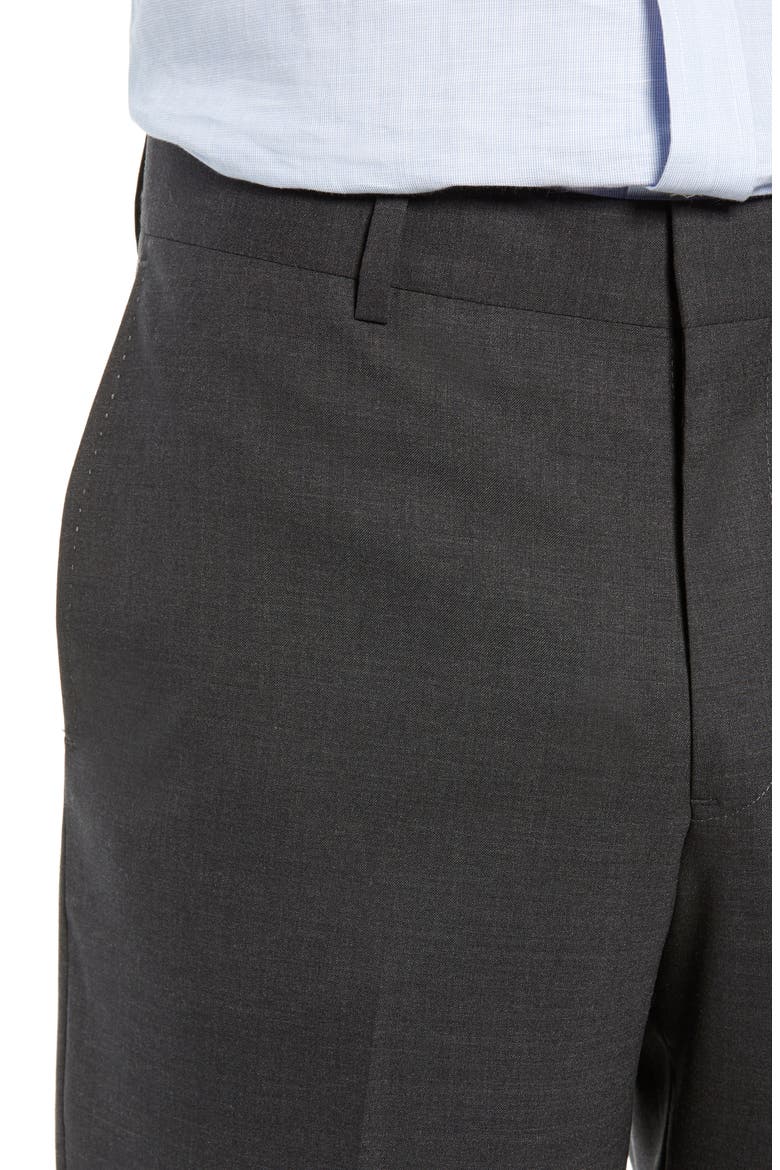 Tech-Smart Slim Fit Stretch Wool Dress Pants, Alternate, color, CHARCOAL