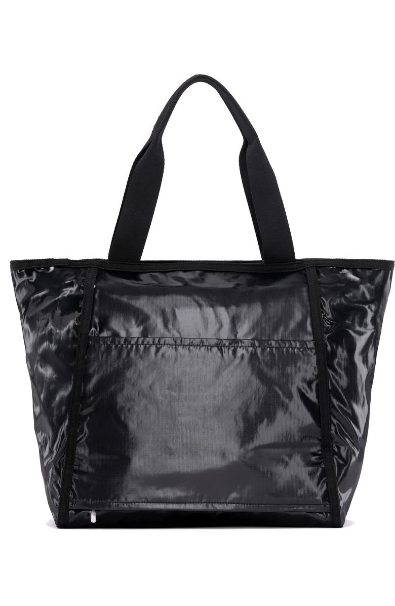 LeSportsac Shine Classic Nylon Tote, Alternate, color, Black Shine