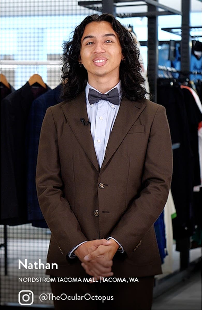 Leyton Stripe Pre-Tied Silk Bow Tie, sales video thumbnail