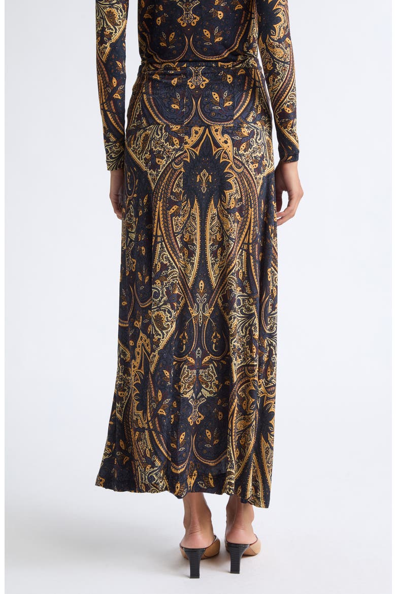 Paola Jersey Midi Skirt, Alternate, color, TWILIGHT PAISLEY