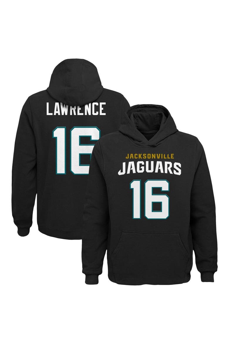 Youth Trevor Lawrence Black Jacksonville Jaguars Mainliner Player Name & Number Pullover Hoodie, Main, color, Black