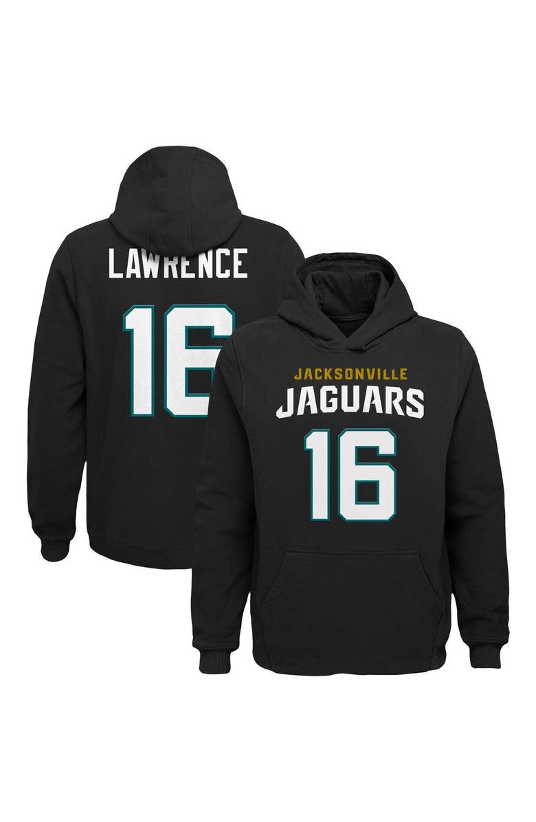 Outerstuff Youth Trevor Lawrence Black Jacksonville Jaguars Mainliner Player Name & Number Pullover Hoodie, Main, color, Black
