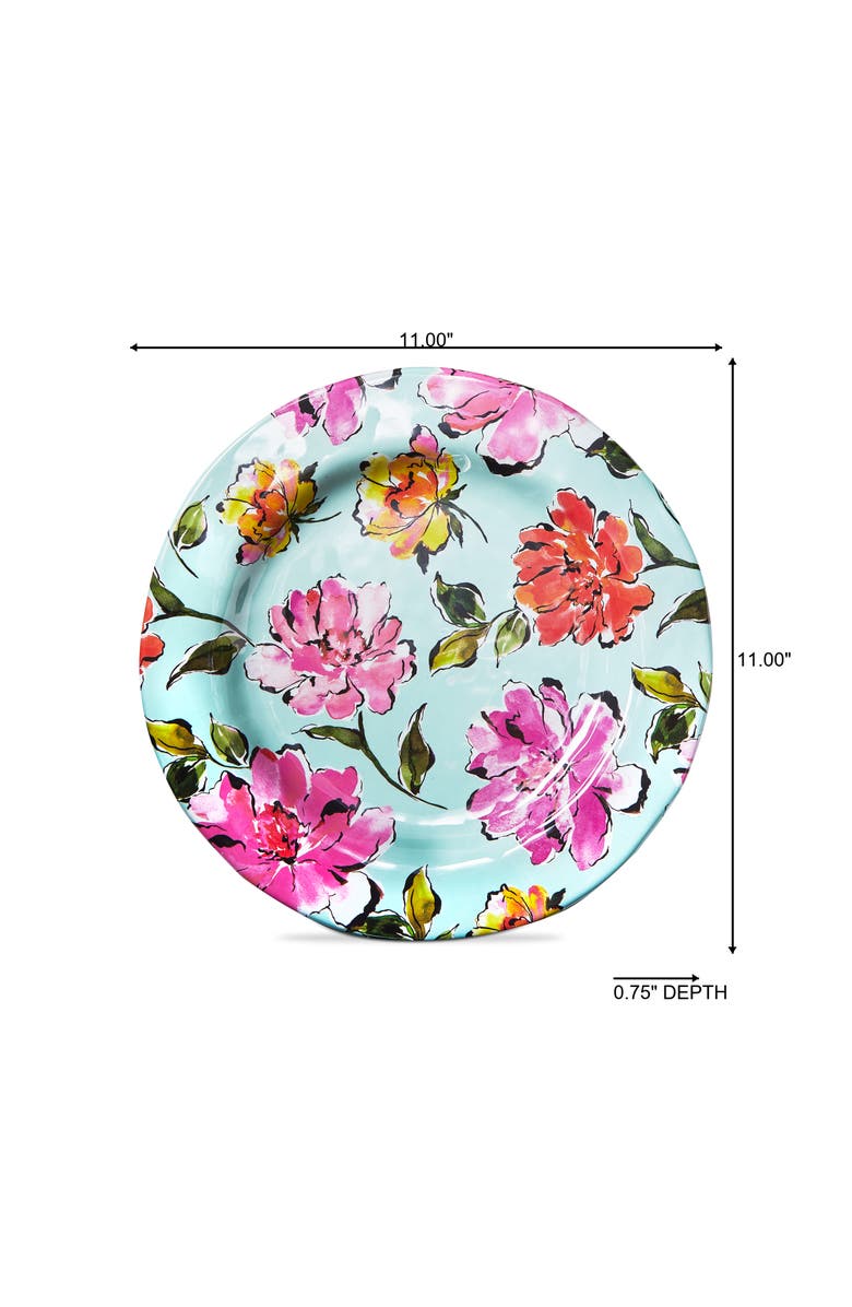 tag In Bloom Melamine Dinner Plate Multi Melamine Spring, Alternate, color, Blue