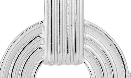 Sphera Milano Faux Pearl Frontal Hoop Earrings