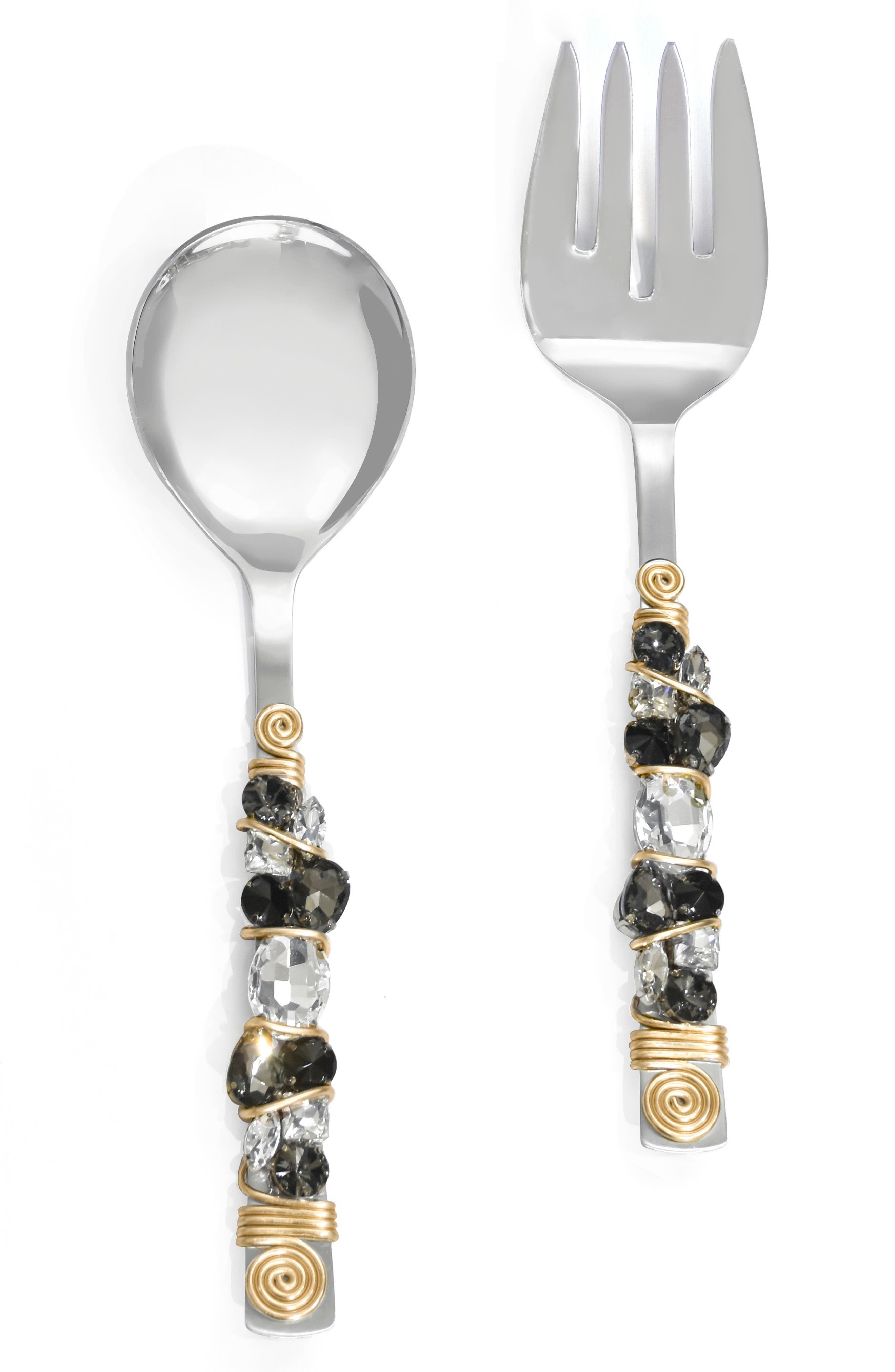 Tiramisu Embellished Radiance Constellation 2-Piece Salad Serving Set