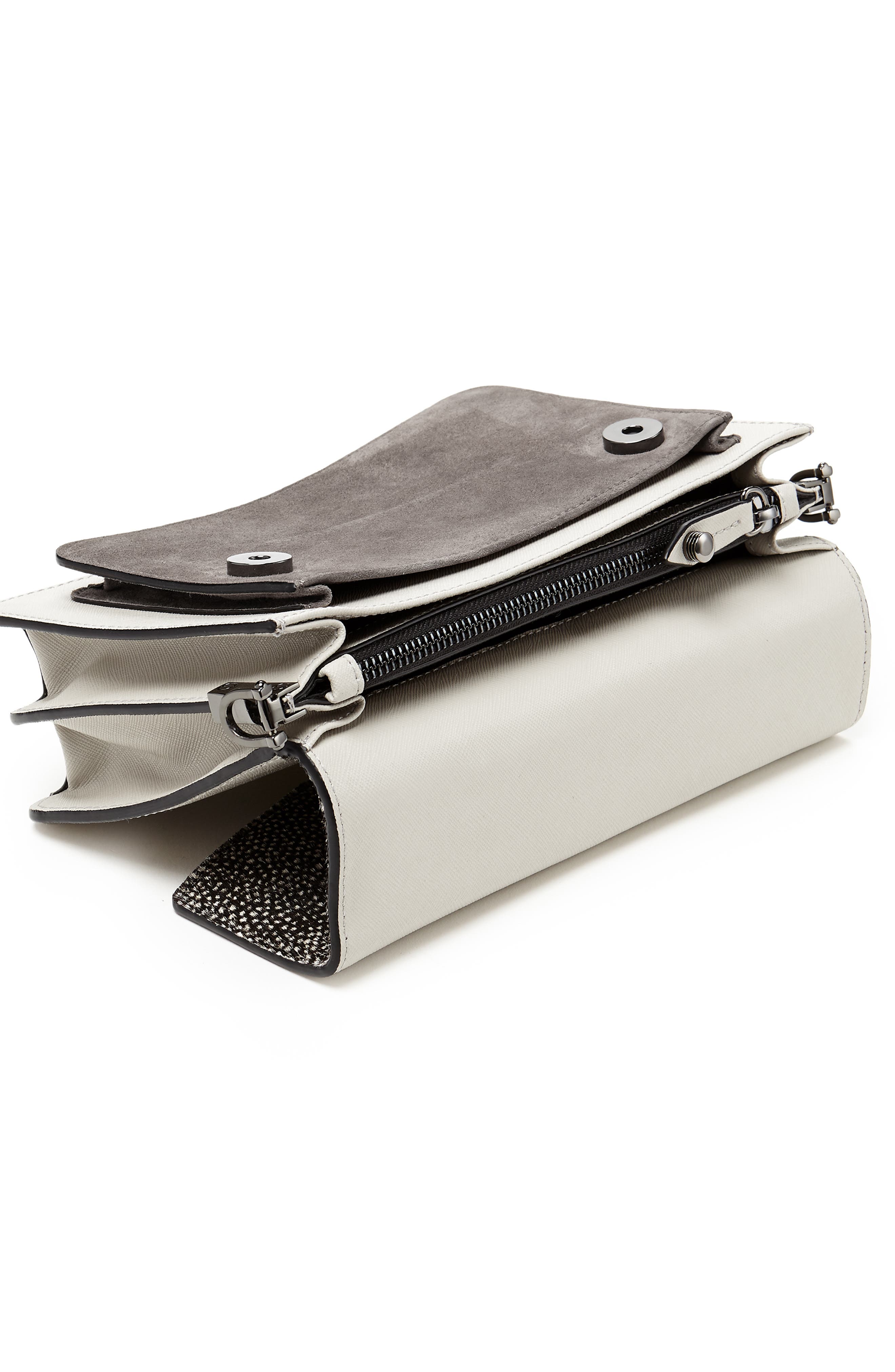 Cobble Hill Leather Crossbody Bag, Alternate, color, SNOW HAIRCALF