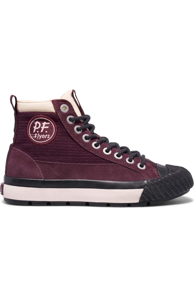 P.F. Flyers Grounder Hiker High-Top Sneaker, Alternate, color, Burgundy