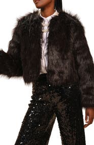 Isaac Mizrahi New York Crop Faux Fur Coat