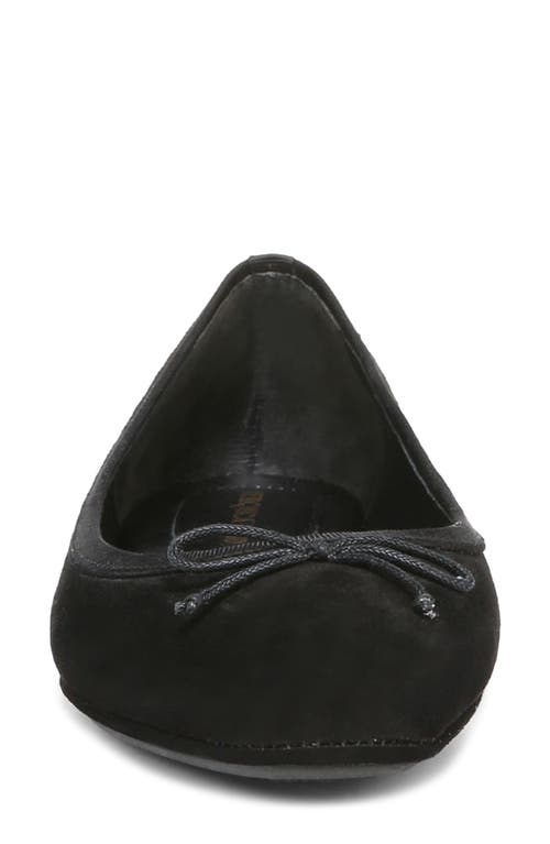 Veronica Beard Beatrix Suede Bow Ballerina Flats In Black