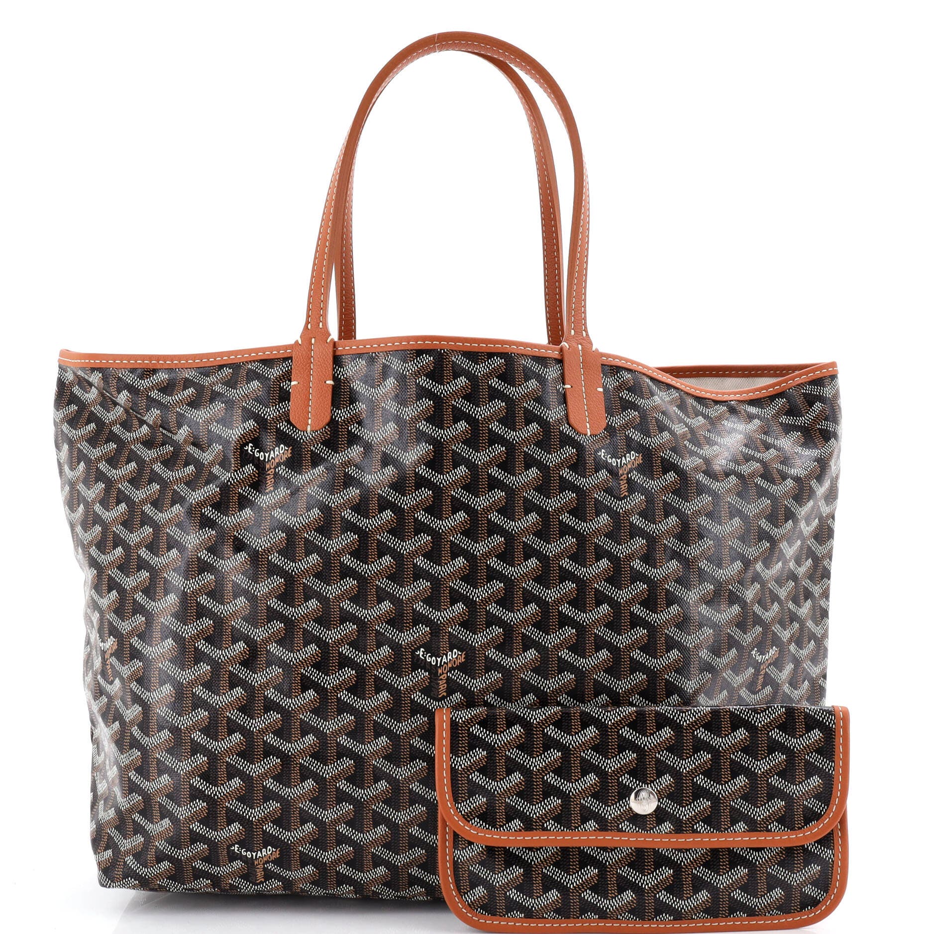 Pre-Owned Goyard Saint Louis Tote Coated Canvas PM, Alternate, color, Brown