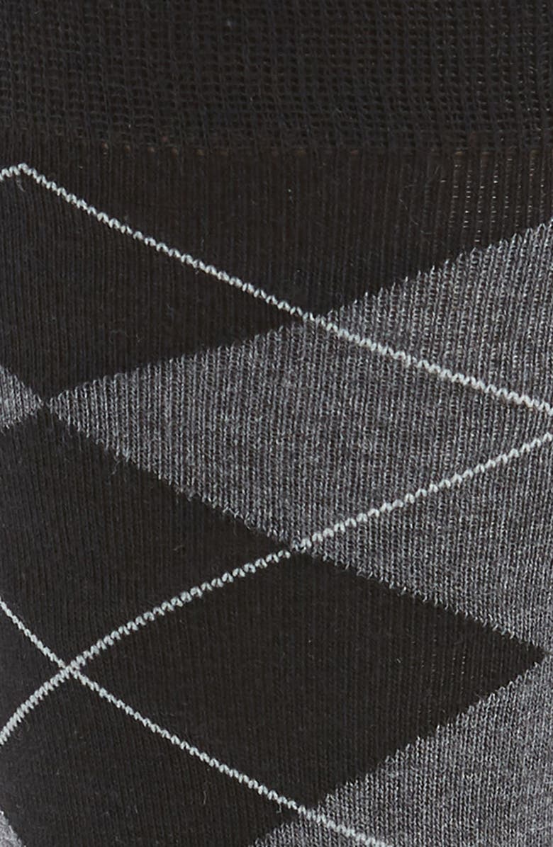 Cole Haan Argyle Crew Socks, Alternate, color, Black