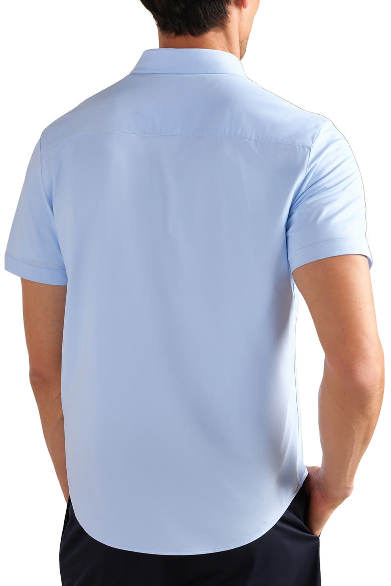Commuter Short Sleeve Button-Up Shirt, Alternate, color, BUSINESS BLUE