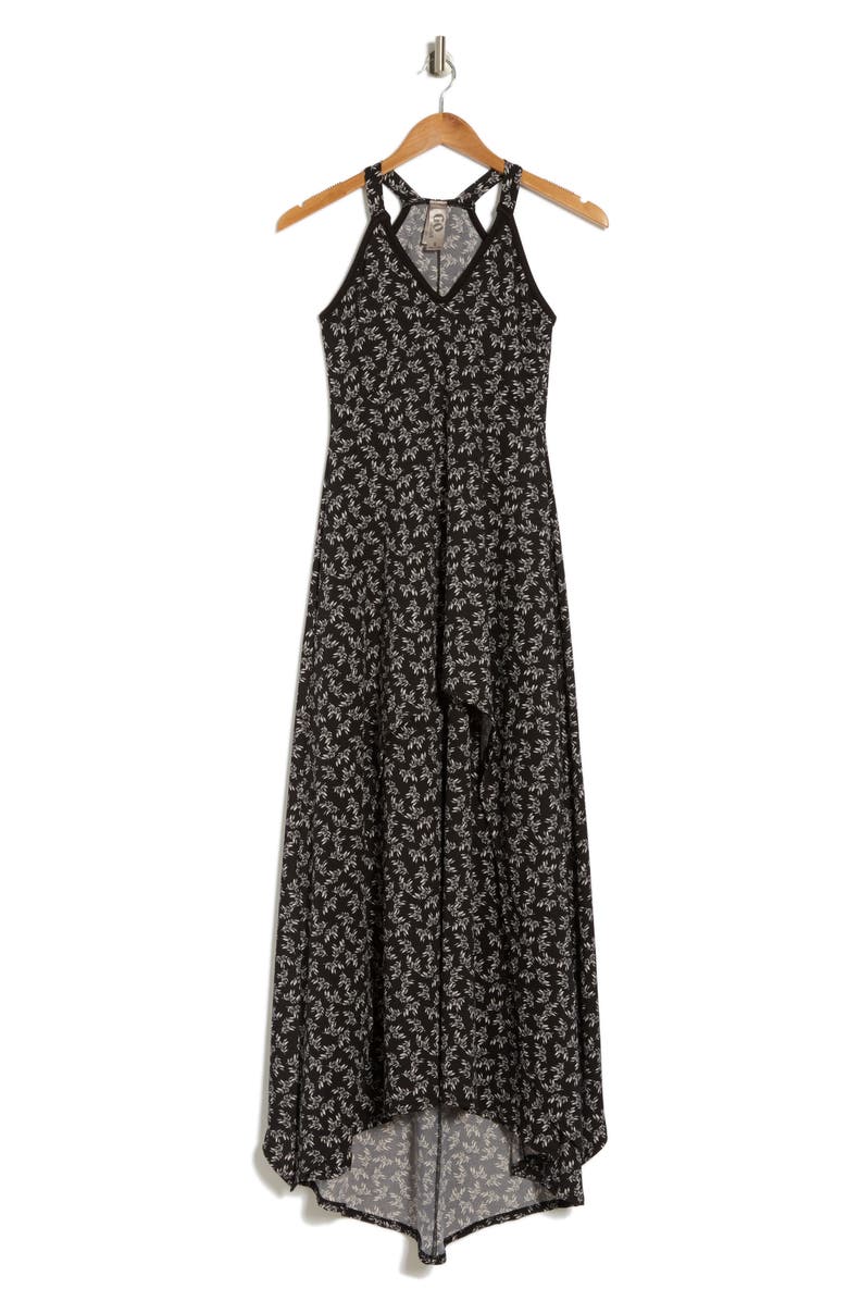 GO COUTURE Choker Neck Midi Sundress, Alternate, color, Black