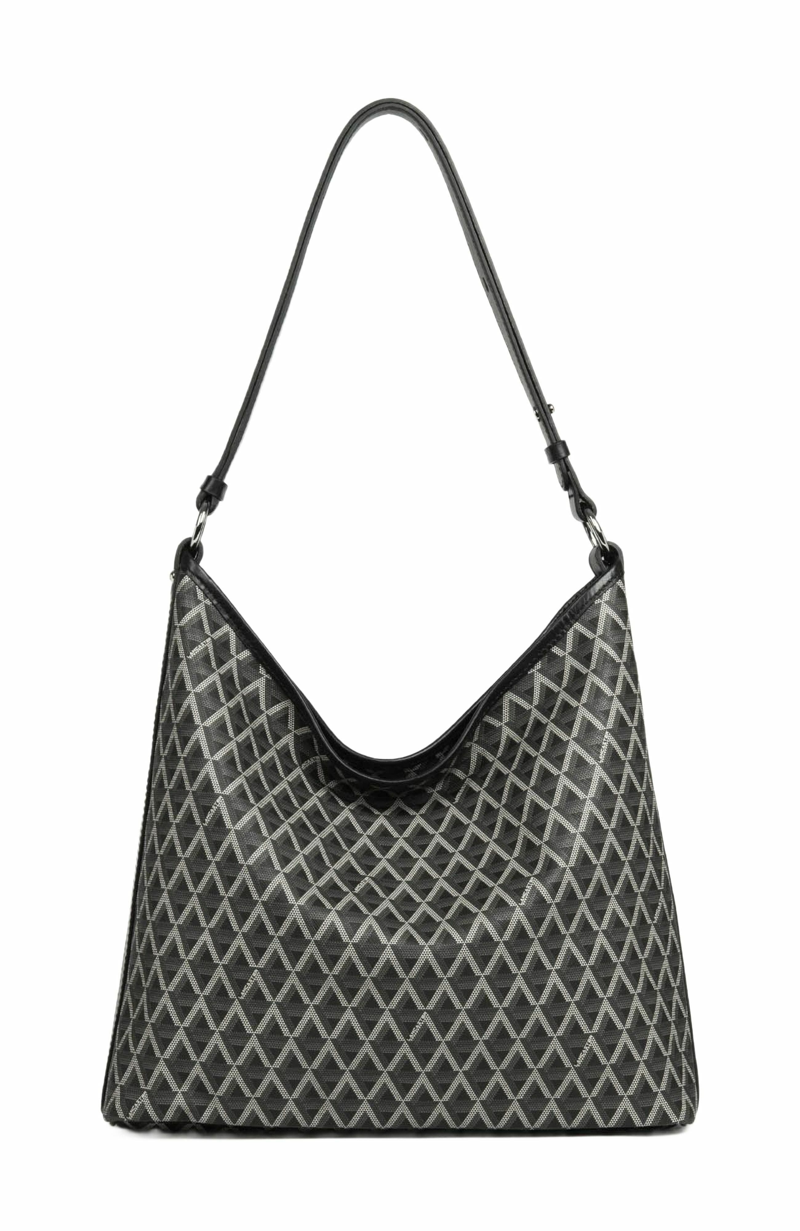 Lancaster Zipped Bucket Bag Ikon IT, Main, color, Noir