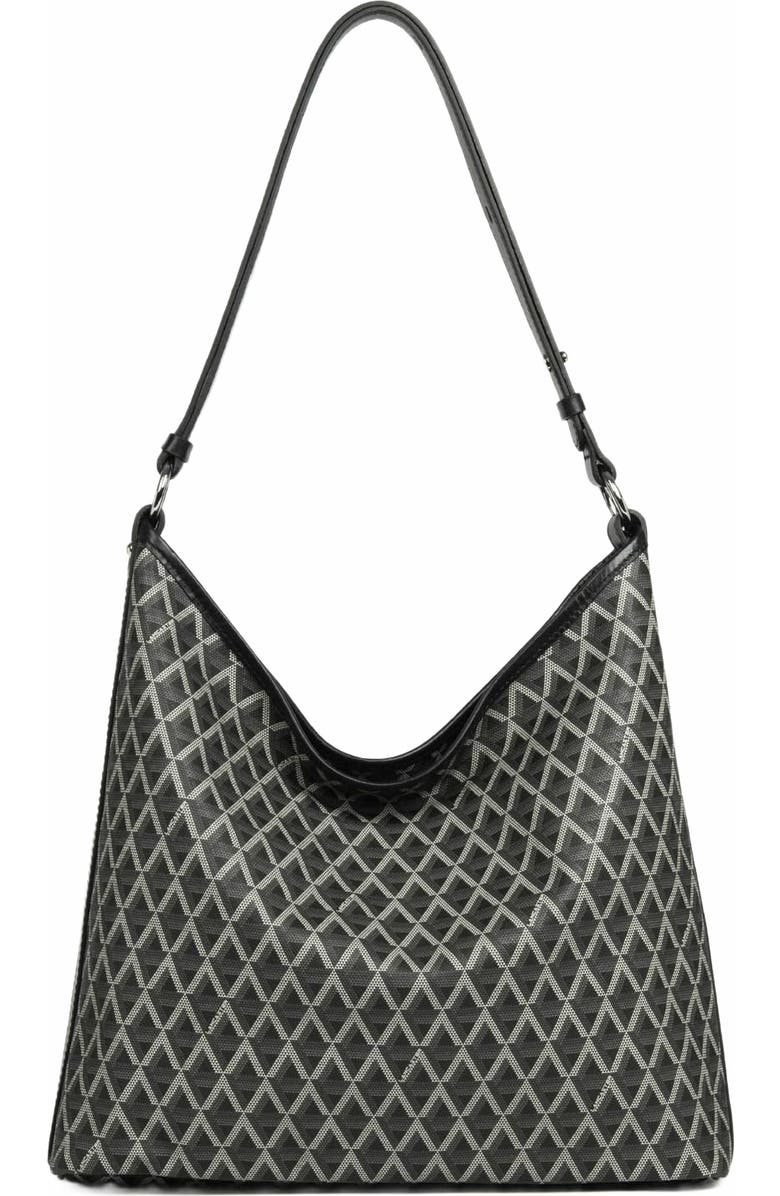 Lancaster Zipped Bucket Bag Ikon IT, Main, color, Noir