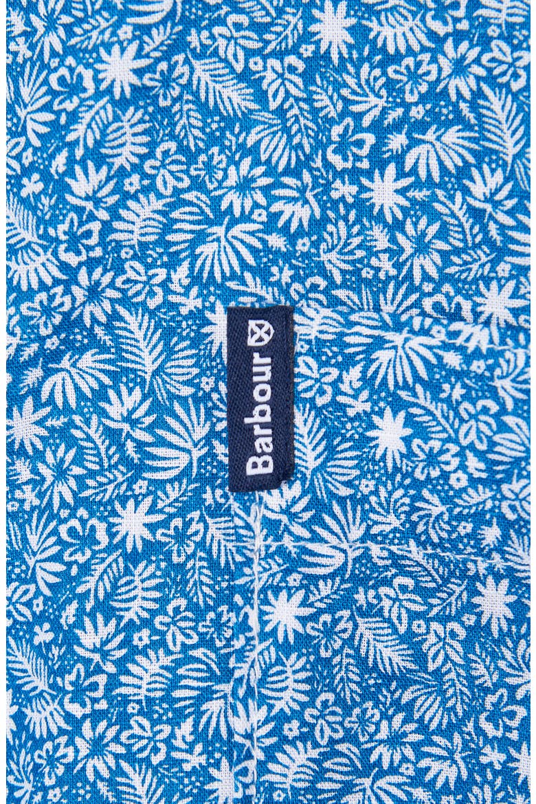 Summer Print Short Sleeve Button-Up Shirt, Alternate, color, BLUE