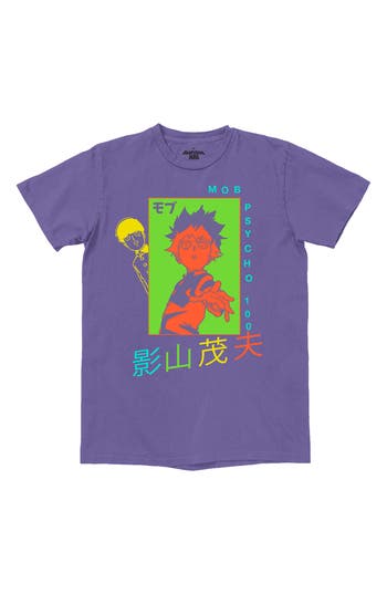 Ripple Junction Mob Psycho 100 Shigeo Graphic T-shirt In Purple