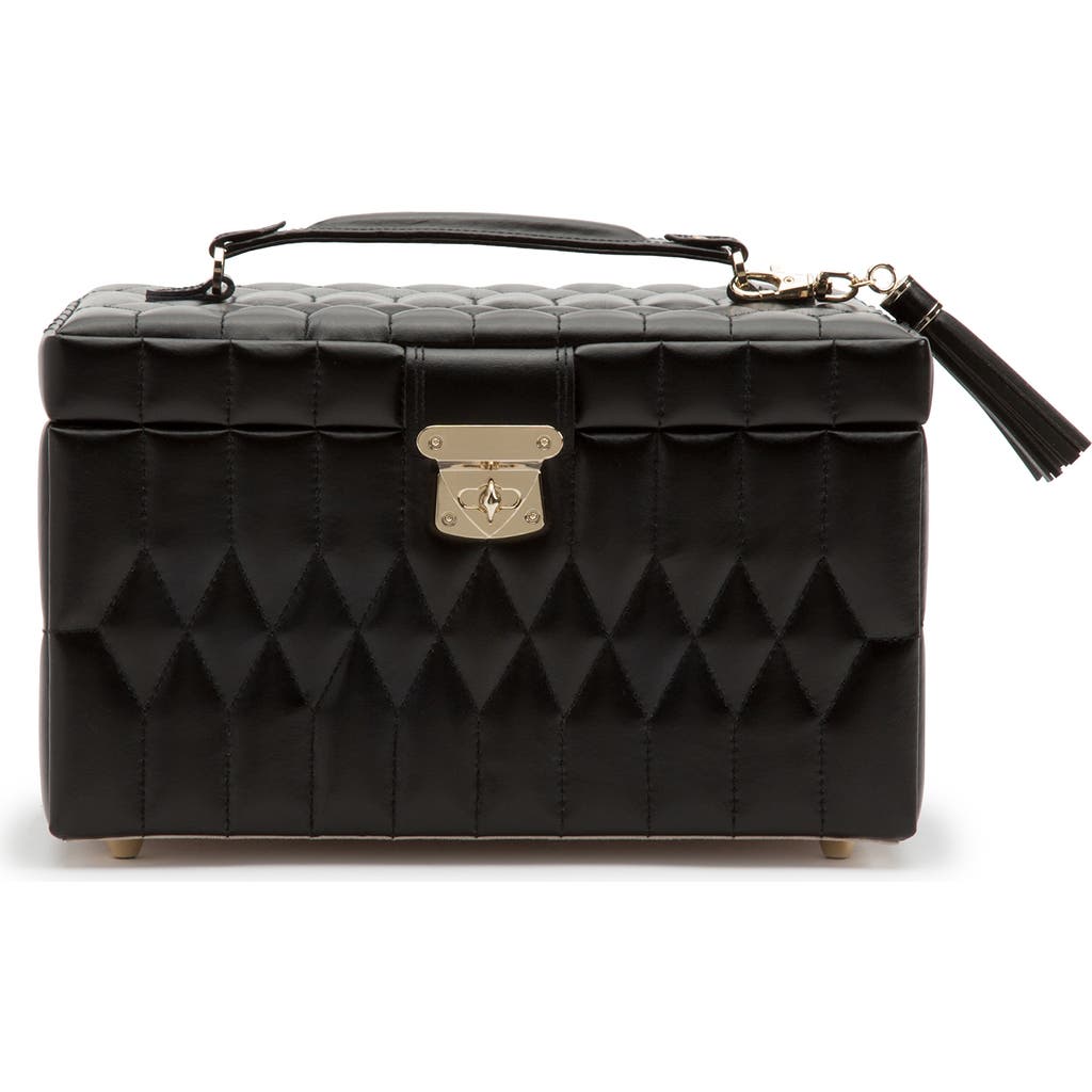 Wolf Caroline Medium Jewelry Case In Black