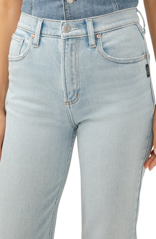 Silver Jeans Co. Highly Desirable Raw Hem High Waist Straight Leg Jeans In Indigo