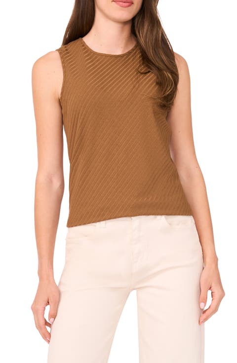 Diagonal Stripe Knit Tank