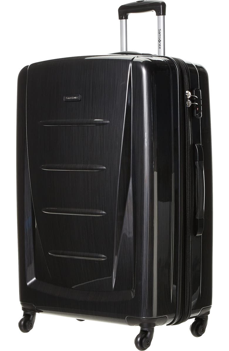 Samsonite Winfield 2 Checked-Large 28-Inch Hardside Expandable Luggage with Spinner Wheels, Main, color, Brushed Anthracite