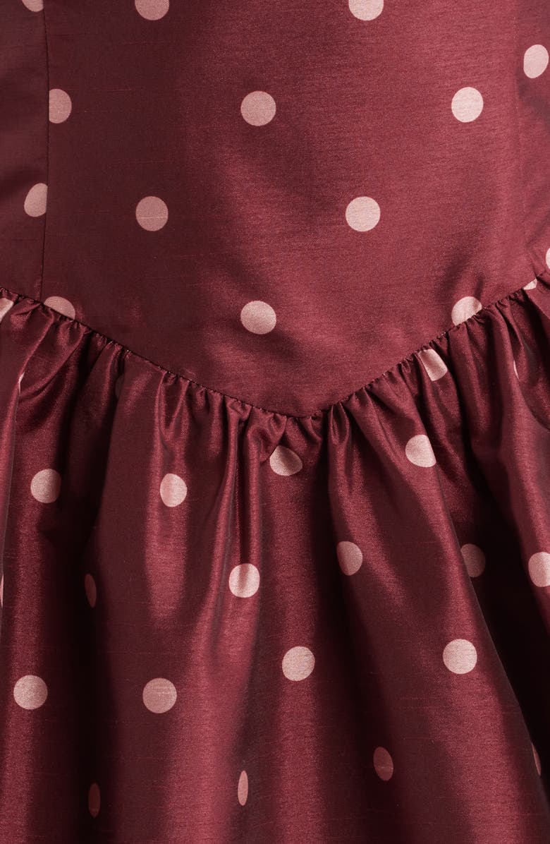 Hutch Soleil Polka Dot Cocktail Minidress, Alternate, color, Pomegranate Spaced Polka Dot
