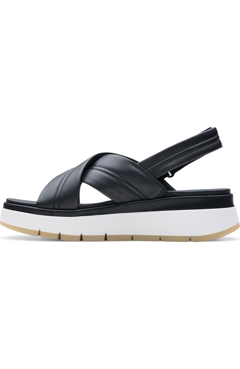Clarks<sup>®</sup> Tuscan Crisscross Slingback Sandal, Alternate, color, Black Leather