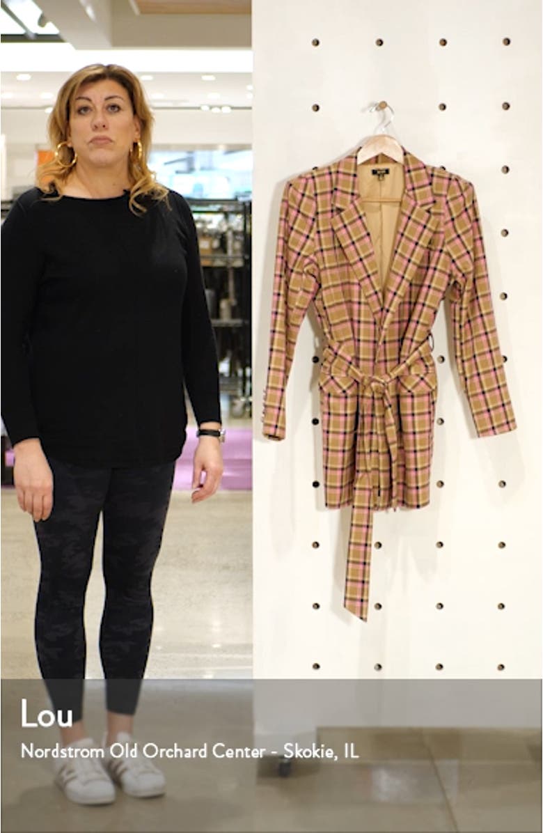 Cosa Belted Plaid Blazer, sales video thumbnail