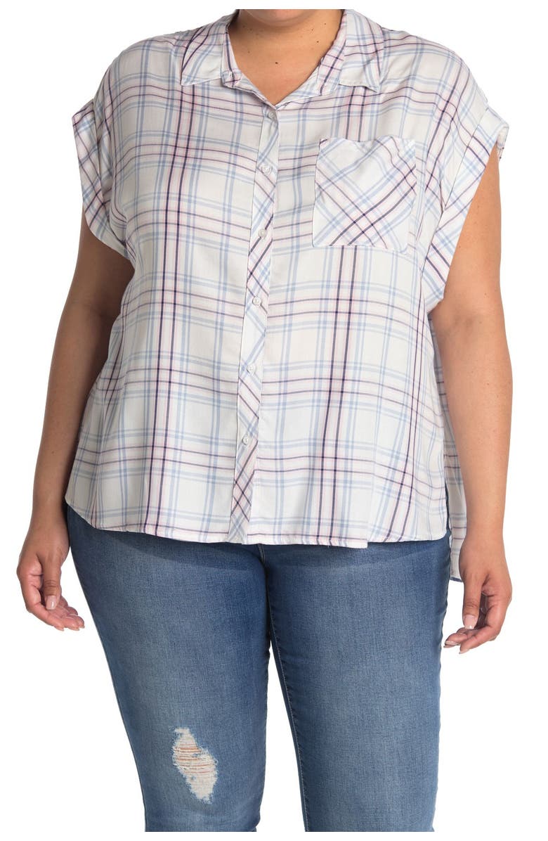 COMO VINTAGE Plaid Print Button Down Shirt, Main, color, 