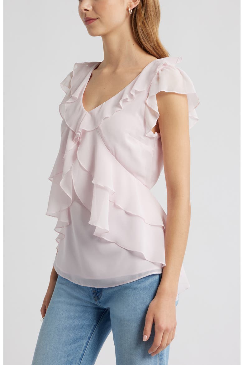Chiffon Ruffle Top, Alternate, color, PINK CARINARIA