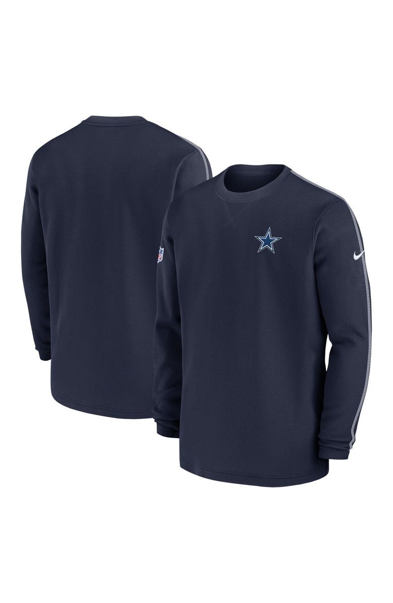 Nike Men's Nike Navy Dallas Cowboys 2024/25 Sideline Coach Long Sleeve Top, Main, color, Navy
