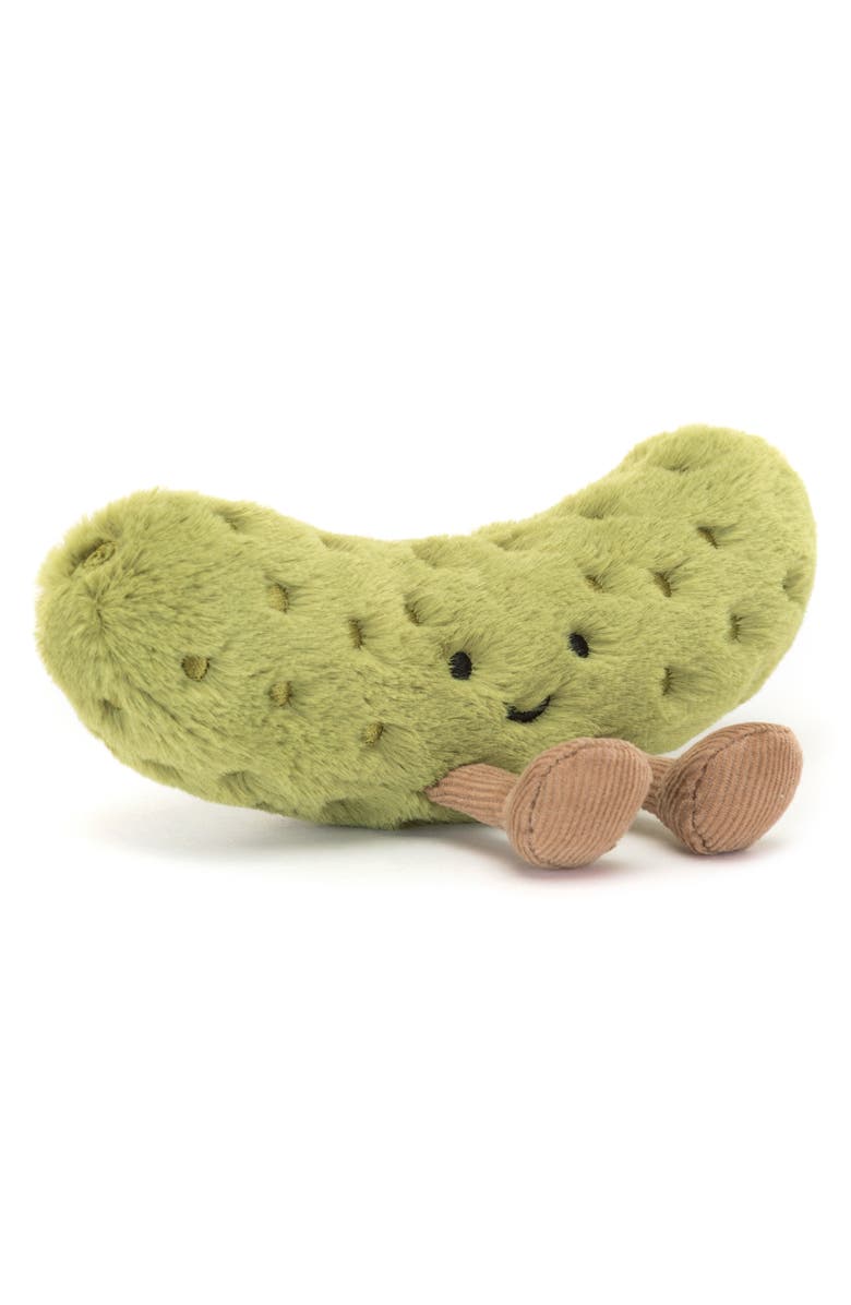 Jellycat Amusable Pickle Plush Toy, Main, color, Green