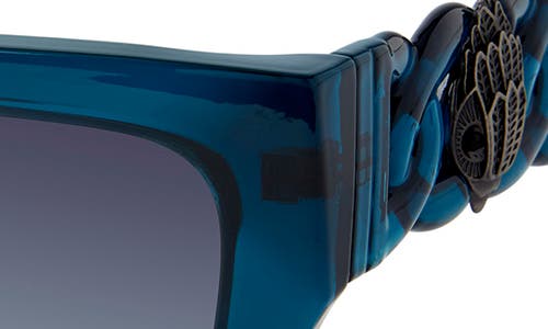 Kurt Geiger London 52mm Gradient Cat Eye Sunglasses In Blue/smoke Teal