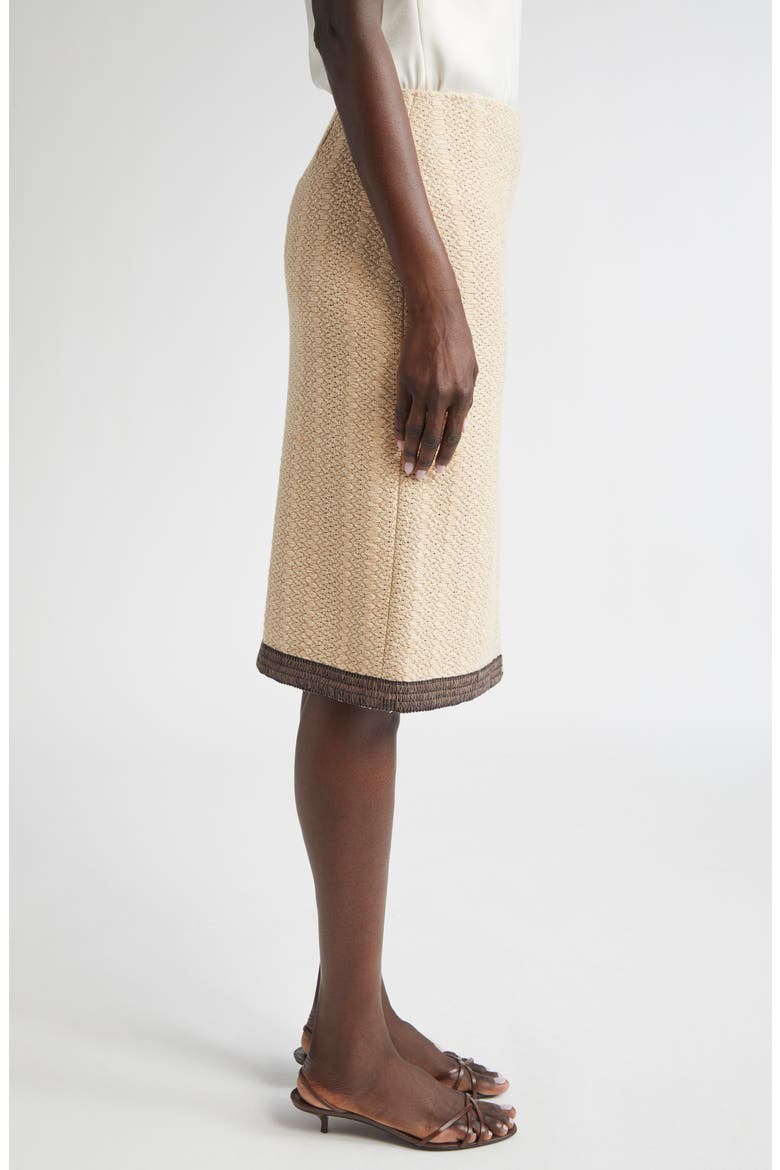 Basket Texture Knit Skirt, Alternate, color, FLAX
