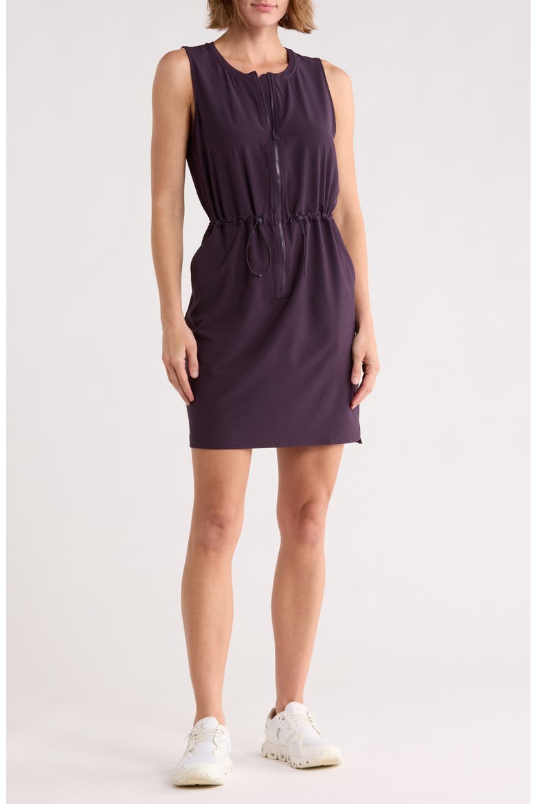 Venture Sleeveless Front Zip Utility Dress, Main, color, PURPLE NEBULA