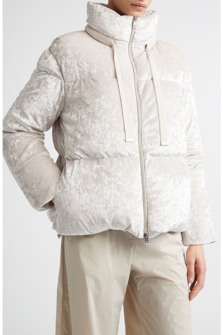 Velvet Quilted Down Puffer Jacket, Alternate, color, 1985 CHANTILLY