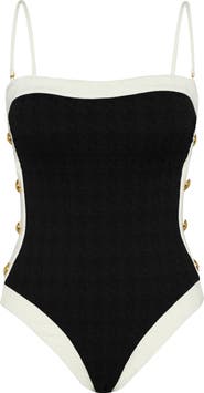 L'AGENCE Tory Colorblock One-Piece Swimsuit