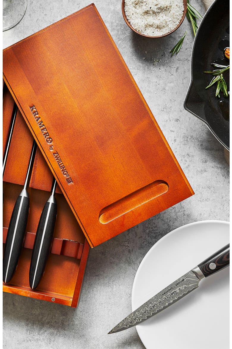 Kramer Euroline Damascus Collection 4-Piece Steak Knives Set, Alternate, color, STAINLESS STEEL