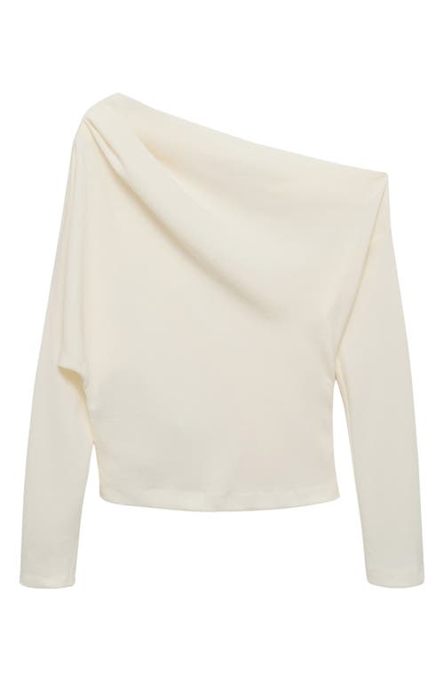 MANGO MANGO ASYMMETRIC OFF THE SHOULDER TOP 