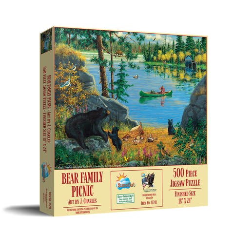 Bear Family Picnic 500 piece Jigsaw Puzzle for Adults
