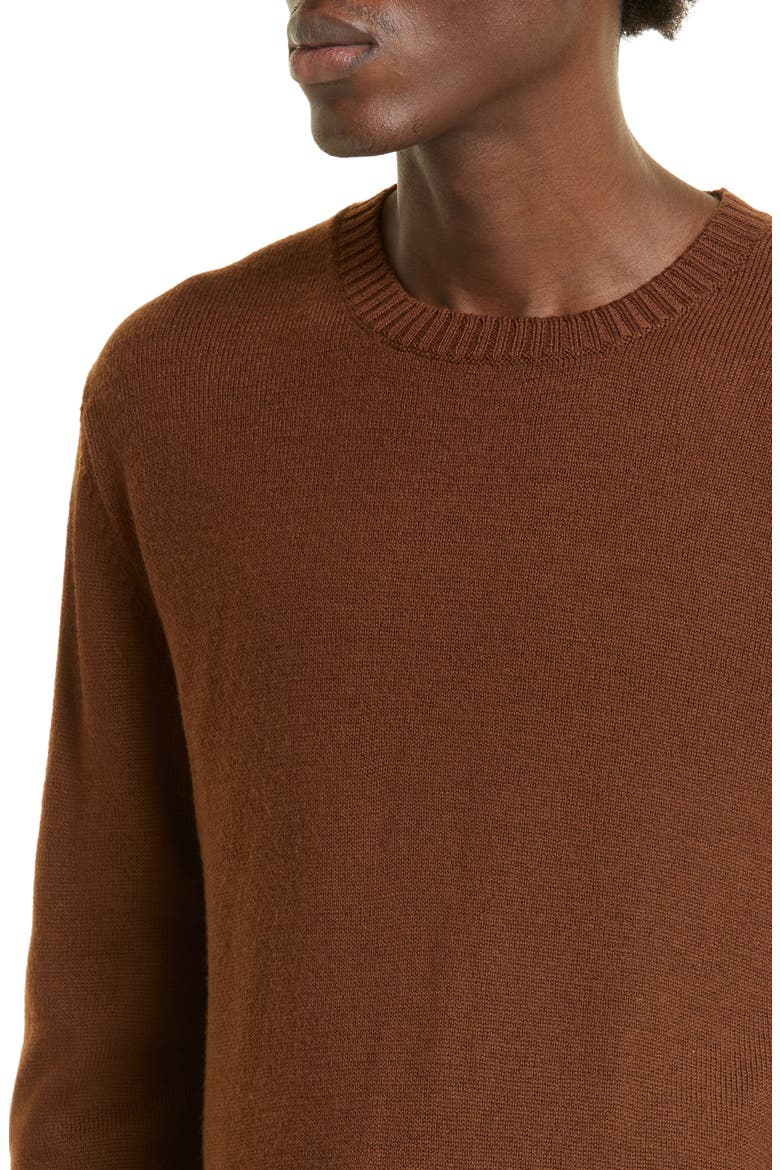 Wool Crewneck Sweater, Alternate, color, MEDIUM BROWN