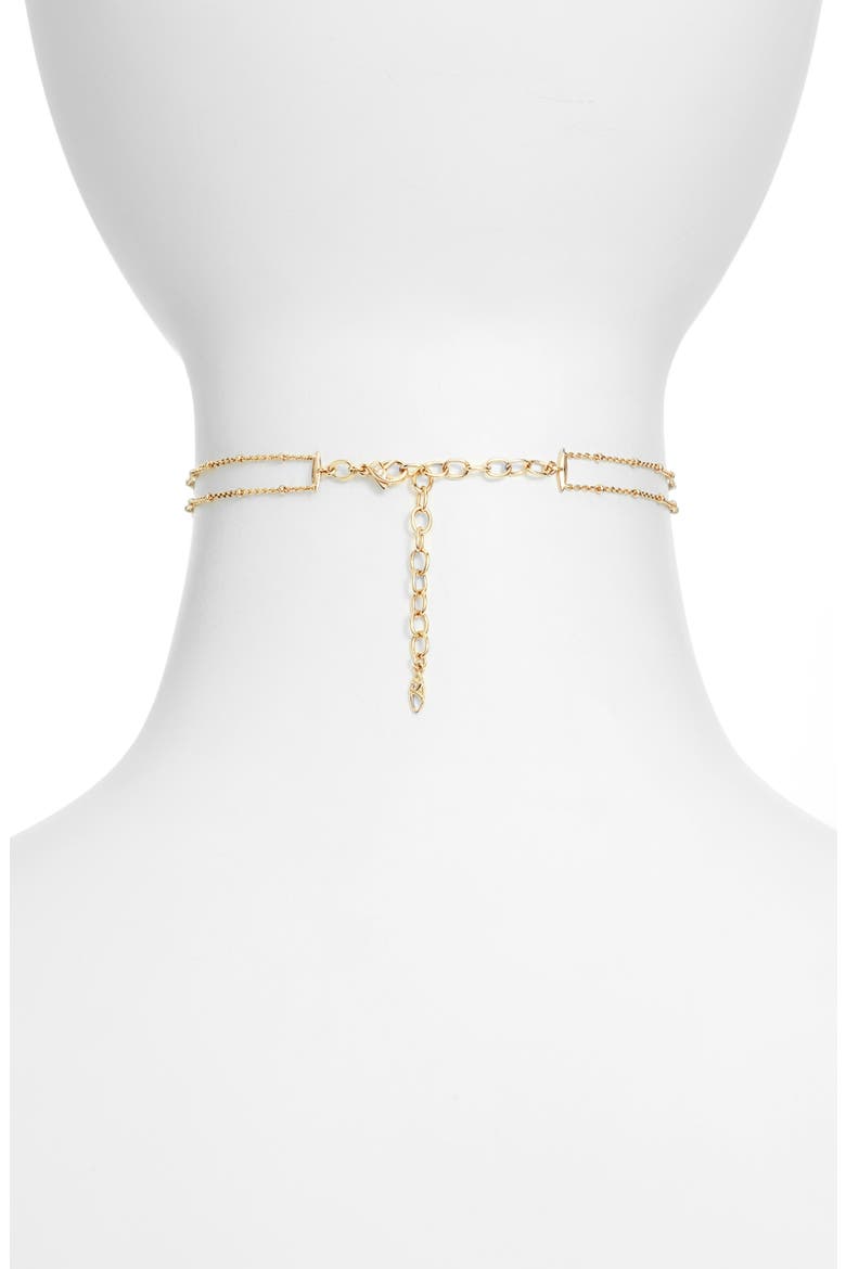 Crystal Multistrand Choker, Alternate, color, GOLD