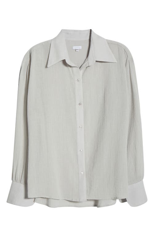 Andine Essen Bastia Cotton Gauze Button-up Shirt In Gray
